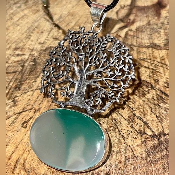 The Tree of Life Botswana Agate Pendant 2 7/8” - Picture 7 of 15